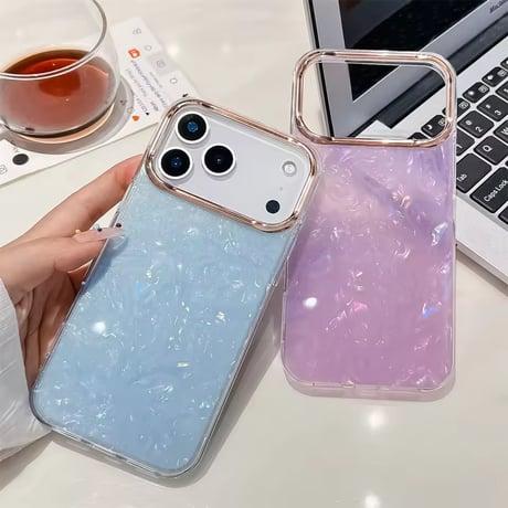 S75007 きらめきオーロラフレーム iPhoneケース