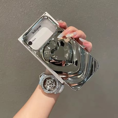 S75038 ぷっくりハートのグロッシーiPhoneケース