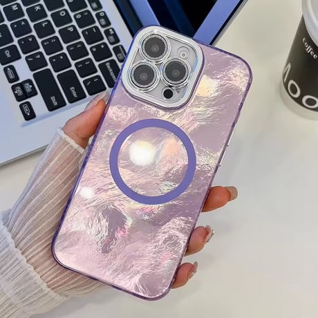 S74747 ホログラムパール マグネット対応 iPhoneケース