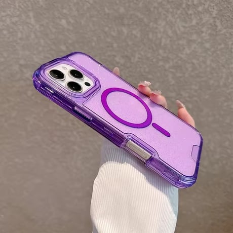 L62329 グリッタークリア MagSafe対応 iPhoneケース