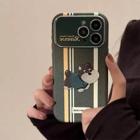 S75594 わんちゃんラインアートiPhoneケース