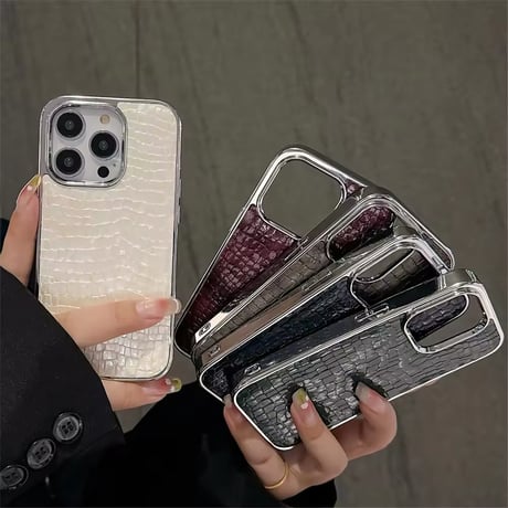 S74391 クロコ調エレガント iPhoneケース