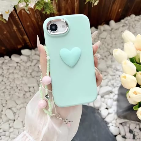 K22917 3Dハートカラフル iPhoneケース