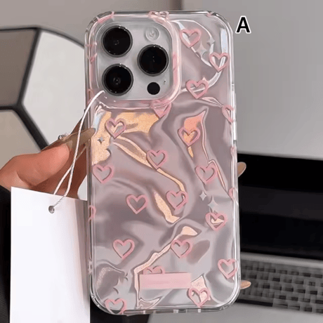 S74649 きらめくハートのうるうるiPhoneケース