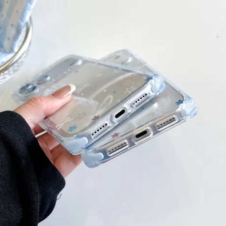 L62454 きらめきリボンスター クリアiPhoneケース