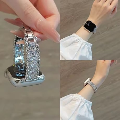 N00190 ラグジュアリーラインストーン Apple Watchバンド