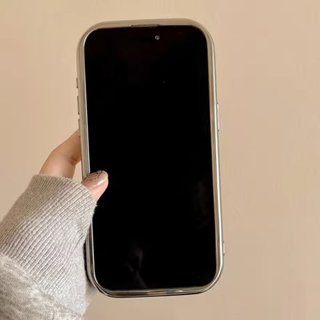 S74448 ラグジュアリーシルバーグリッター iPhoneケース