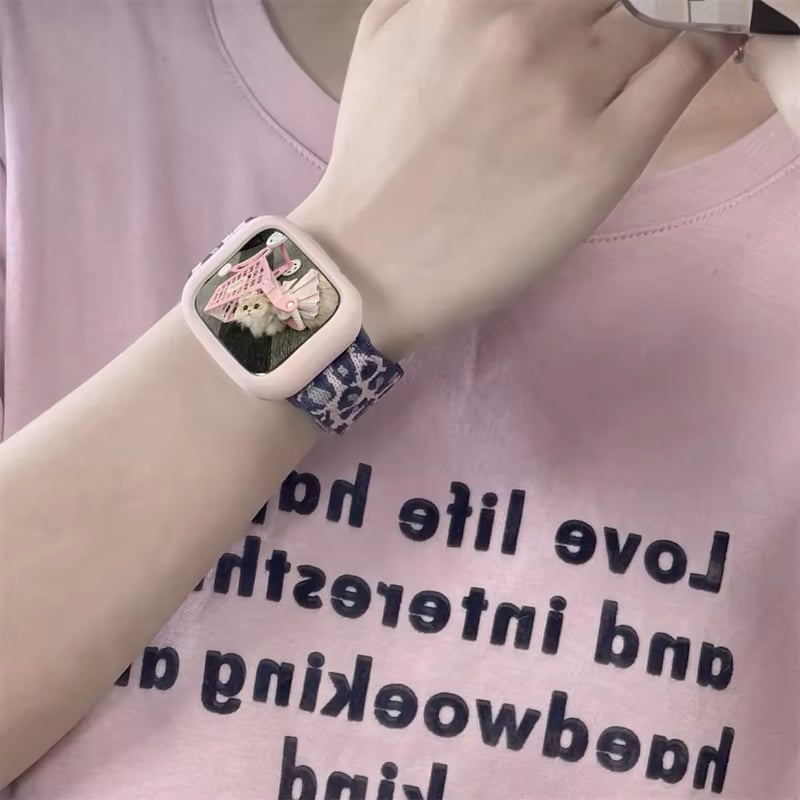 N00173 アニマル柄ジャガード Apple Watchバンド | nanomita