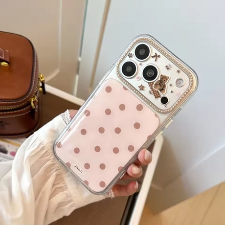 S75695 くまさんドットiPhoneケース