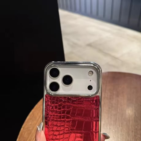 S74944 クロコ調グリッター iPhoneケース