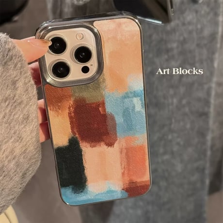 S74369 Art Block iPhoneケース