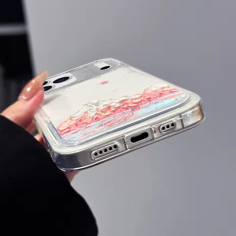S75211 スノーマウンテン アートiPhoneケース