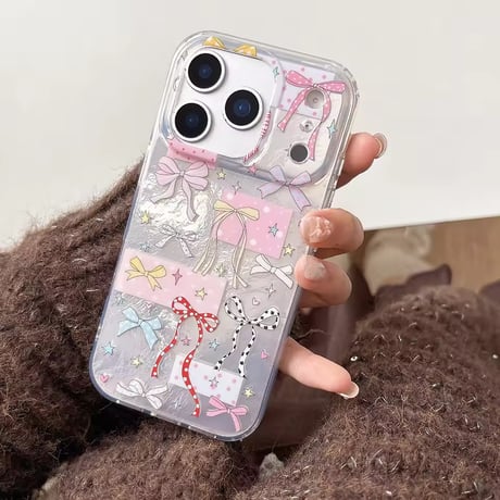 S75277 リボンコラージュiPhoneケース