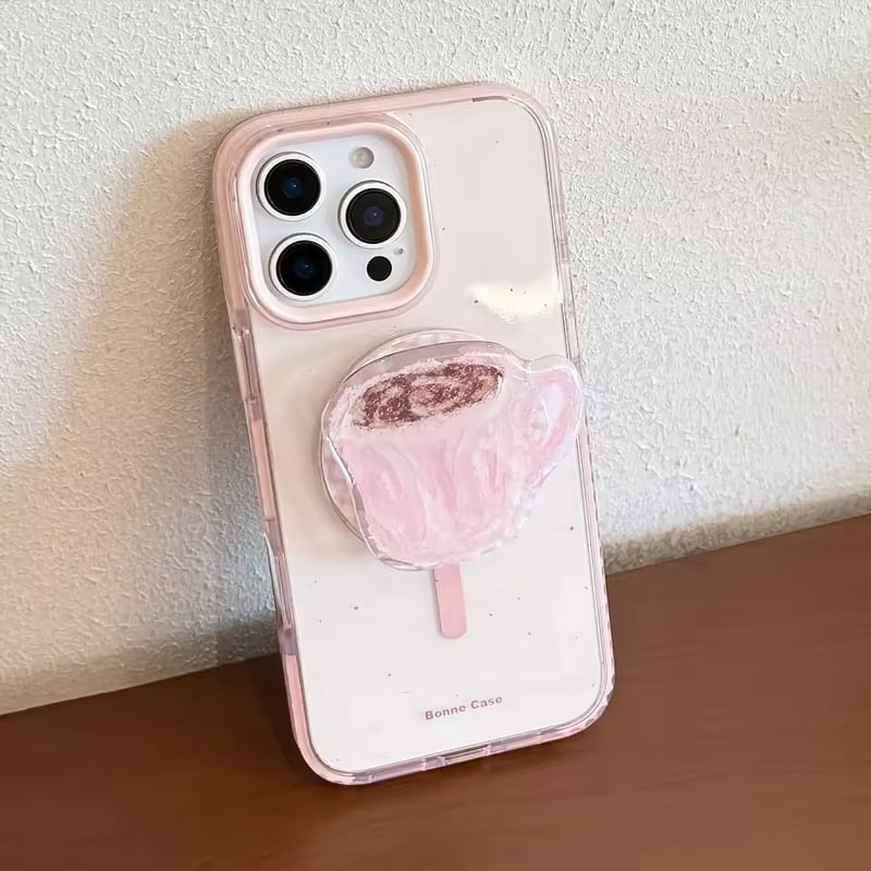 K22936 MagSafe対応 ピンクカップソケット iPhoneケース | nanomita