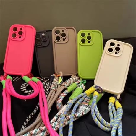 K23059 アクティブバイカラー ショルダーiPhoneケース