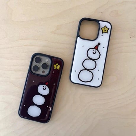 S74432 ほっこり雪だるま iPhoneケース