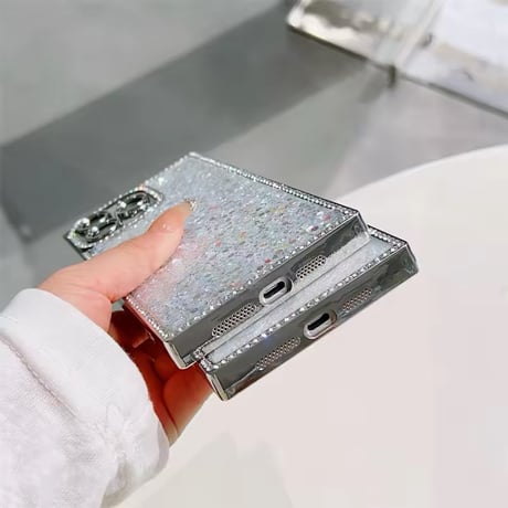 S74583 ラグジュアリーグリッターiPhoneケース（スクエアタイプ）