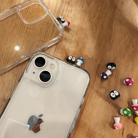 iPhone&Android 全機種対応´-  ちいさいあの子ときのこのクリアiphoneケース L62149