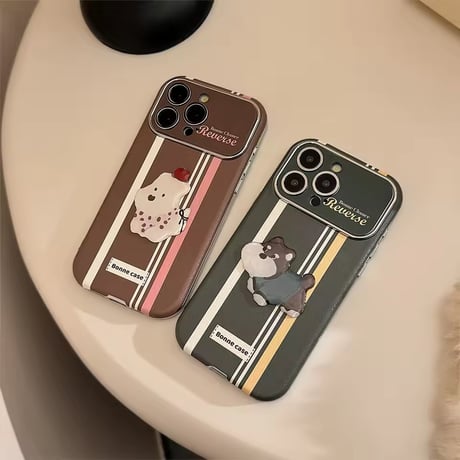 S75594 わんちゃんラインアートiPhoneケース