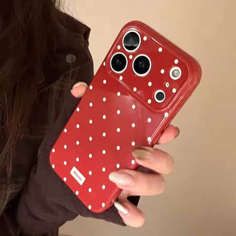S75312 ハートサイド ドットiPhoneケース