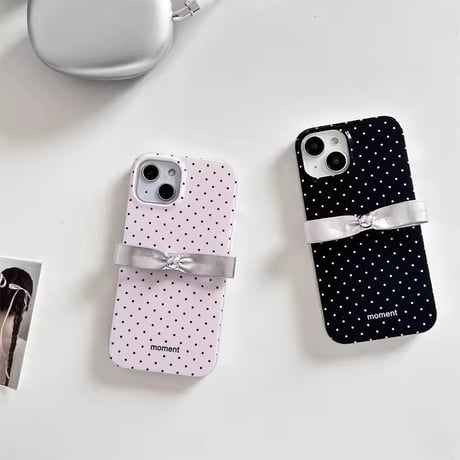 S75046 リボンドット iPhoneケース