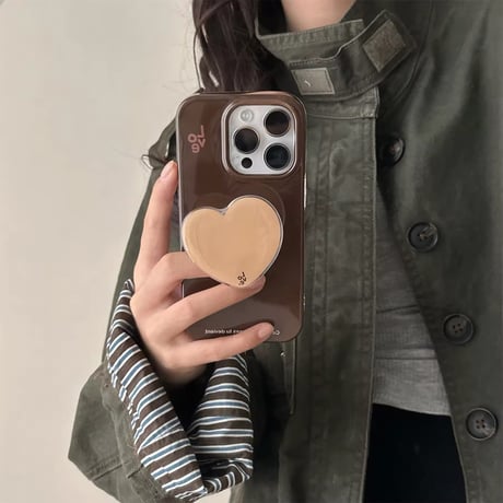 K22656 ビッグハート グリップ付きiPhoneケース