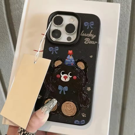 S74393 Lucky Bear Party iPhoneケース