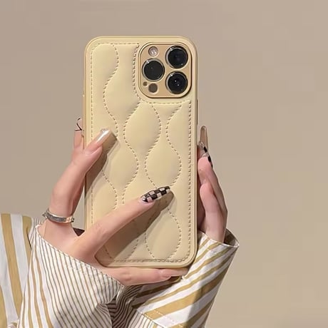 S74337 ふわモコキルティングiPhoneケース