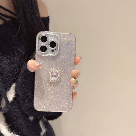 S74488 ジュエルグリッターiPhoneケース