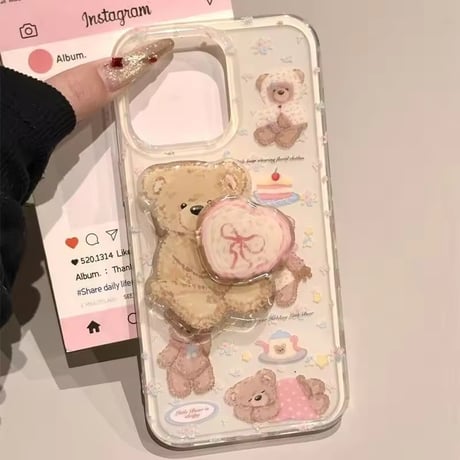 K22789 スイートテディのくっつきハートケース