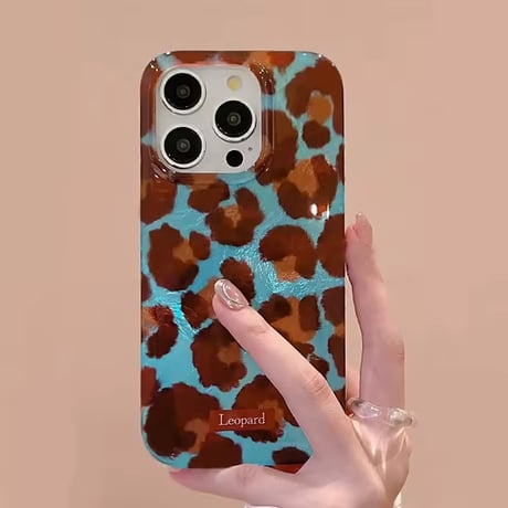 S74818 メタリックレオパードiPhoneケース