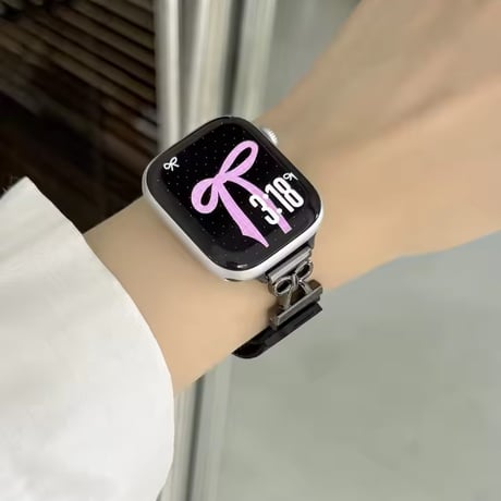 N00208 リボンチャームメッシュ Apple Watchベルト