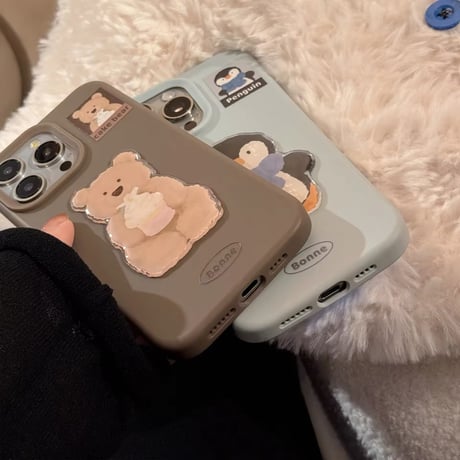 S74350 ケーキベア＆ペンギンフレンド iPhoneケース