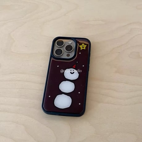 S74432 ほっこり雪だるま iPhoneケース