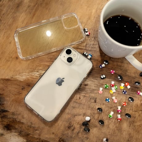 iPhone&Android 全機種対応´-  ちいさいあの子ときのこのクリアiphoneケース L62149