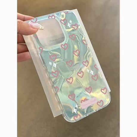 S74649 きらめくハートのうるうるiPhoneケース