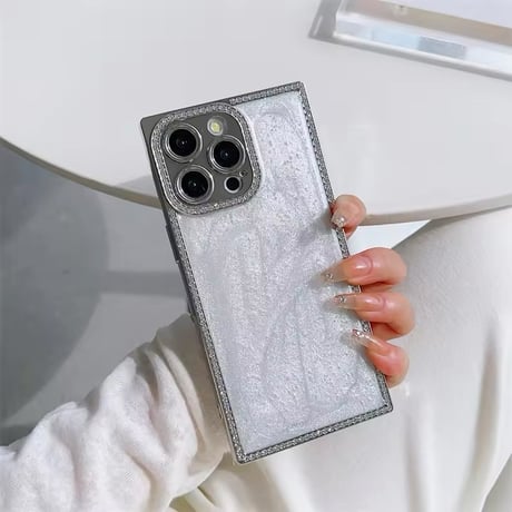 S74583 ラグジュアリーグリッターiPhoneケース（スクエアタイプ）
