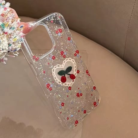 L62333 きらめきチェリーレース iPhoneケース