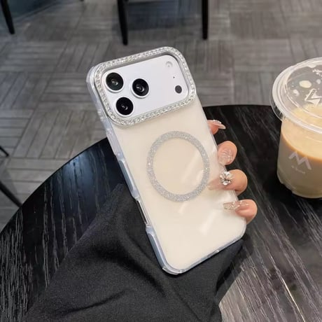 S75439 シャイニーフレームリング MagSafe対応iPhoneケース