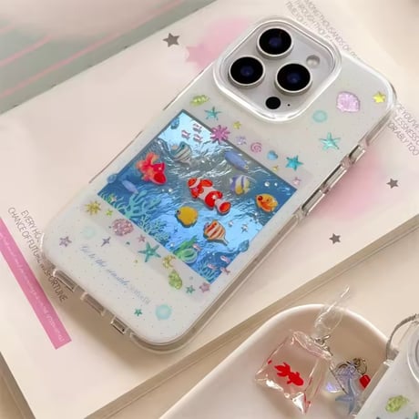 S74885 アクアリウムクリア iPhoneケース