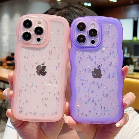 L61815  ぷくラメクリア iPhoneケース