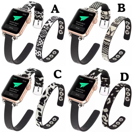 N00041 パターンレザーループ Apple Watchバンド