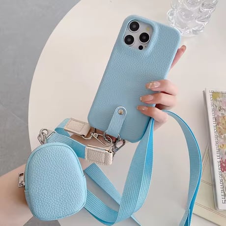 K22856 マルチポーチ付きストラップiPhoneケース