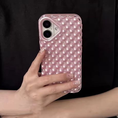 S74905 キラキラぷっくりパールiPhoneケース