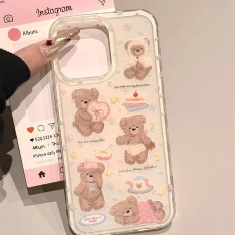 K22789 スイートテディのくっつきハートケース