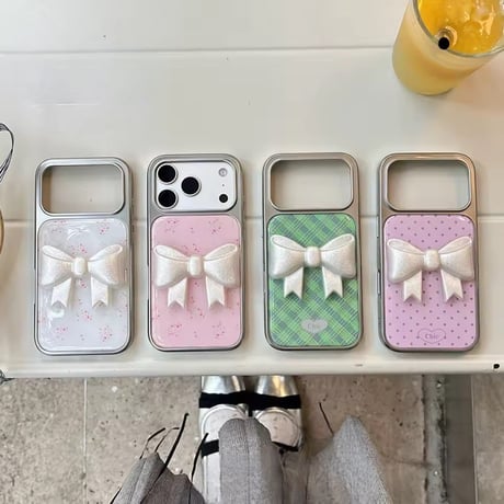 S75212 クラシカルリボン ガーリーiPhoneケース