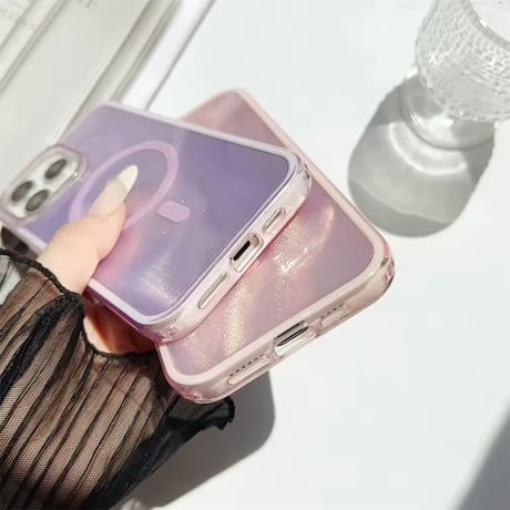 【即納商品】S74576 MagSafe対応オーロラクリアiPhoneケース