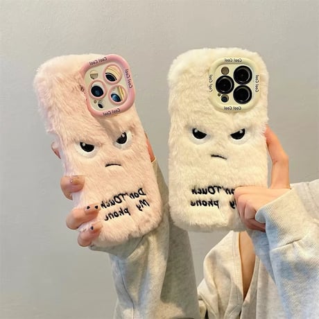 S74201 ふわもこ怒りんぼフェイス iPhoneケース