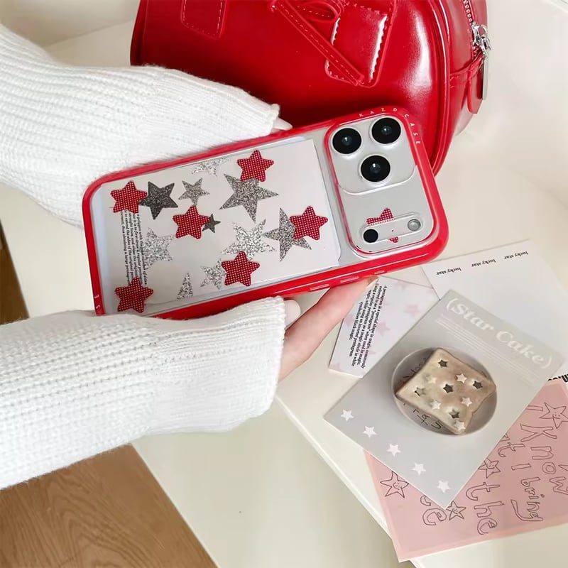 L62396 スター柄 トレカ収納 iPhoneケース | nanomita
