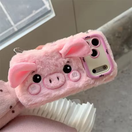 K22970 ふわもこピギーショルダー iPhoneケース